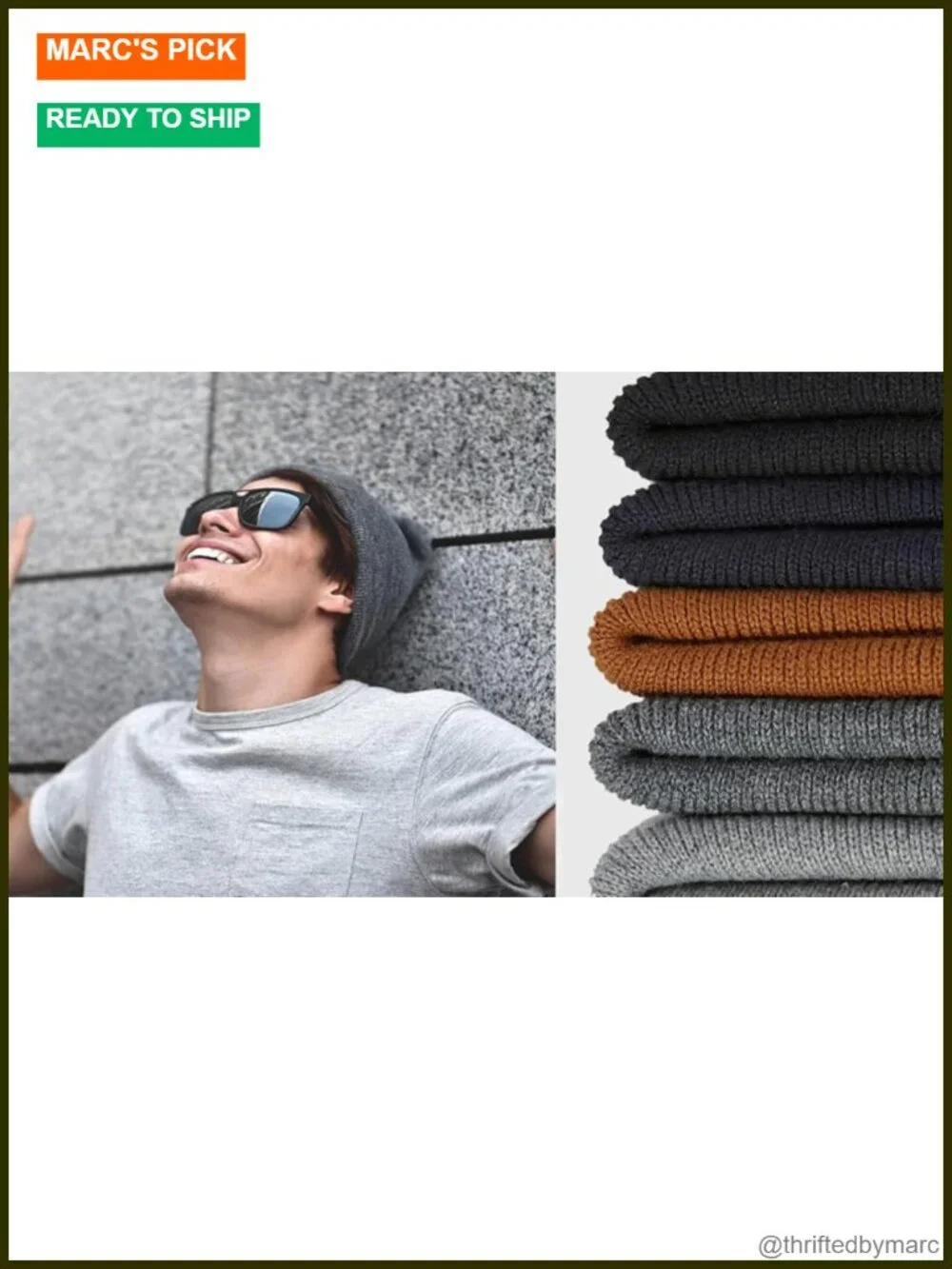 100% Cotton Knit Cuffed Beanie Hat Unisex Winter Skull Cap